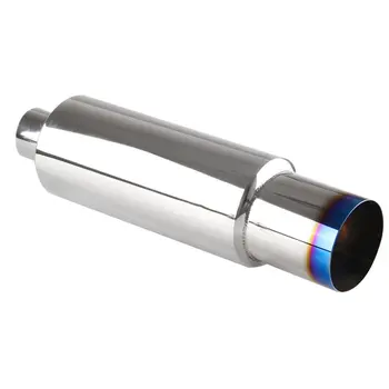

Sport Racing N1 Style 4" Stainless Steel Burnt Tip Muffler Exhaust+Silencer