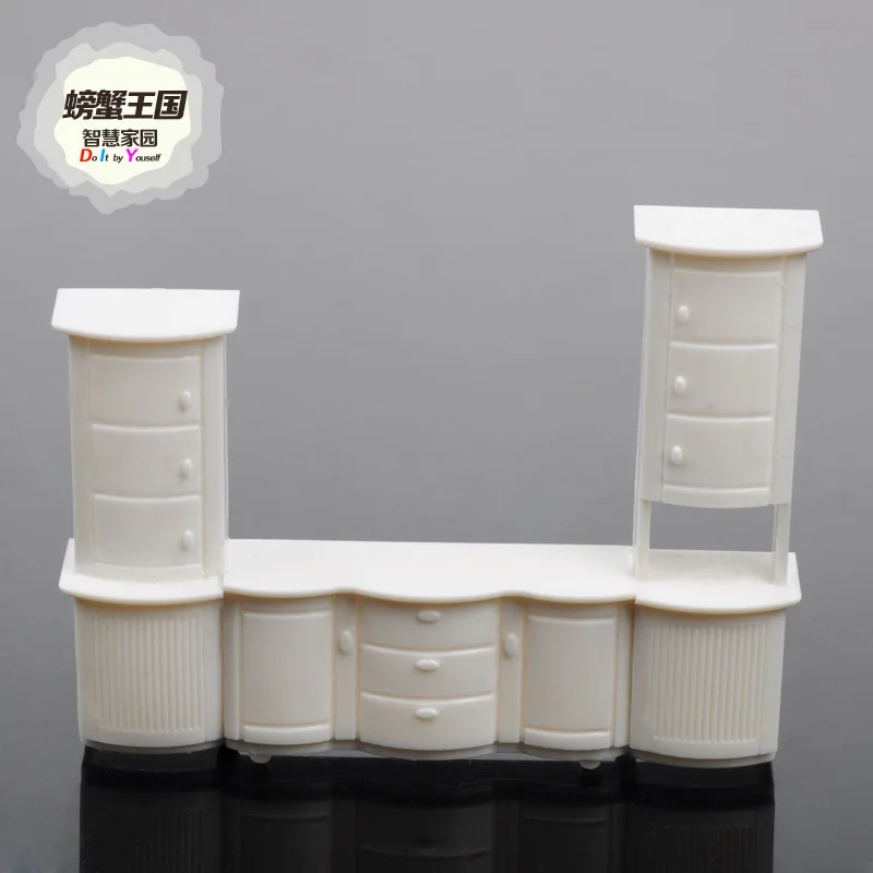 

Crab Kingdom DIY Architecture Sand Table Model Background Indoor Furniture Model Overall Kitchen Cabinet Combination