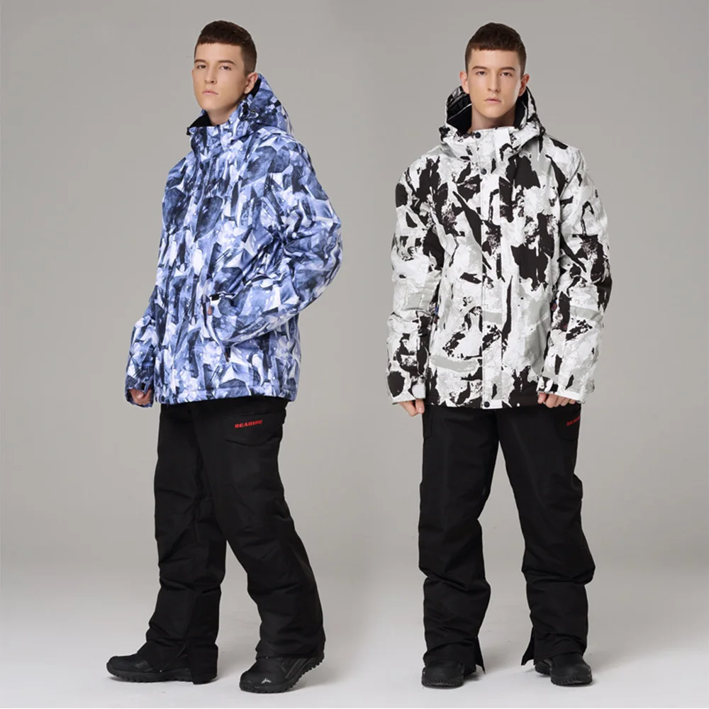 Thick Warm Winter Clothing Ski Suit Set Men Windproof Waterproof Skiing