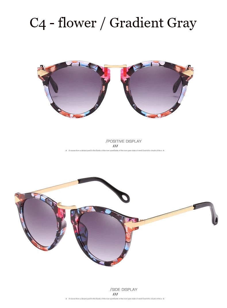 LVVKEE роскошные солнцезащитные очки со стрелками женские градиентные оттенки цветы солнцезащитные очки высокого качества брендовые дизайнерские UV400 Oculos De Sol