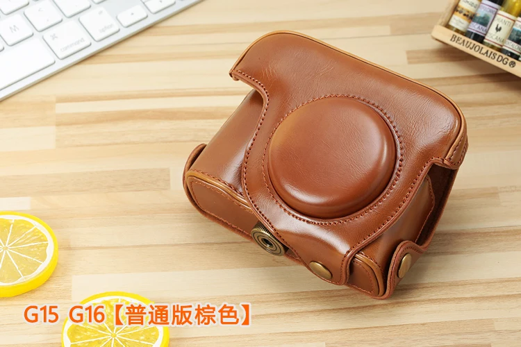防水フォトカメラPUレザーバッグボディカバーケース CANON G10 G11 G12