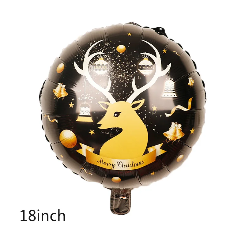1 шт. воздушные шары с рождественской фольгой, Санта-Клаус, снеговик, глобус, Рождественский олень, пингвин, воздушные игрушки, рождественские украшения для дома, год - Цвет: 18R039B10