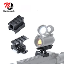 

Tactical Aluninium 3slot T1 T2 Red Dot Height Rail QD Mount Optical Sight Fixed Base Bracket 20mm Picatinny Rail Weapon mount