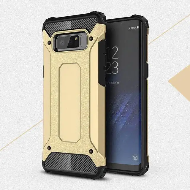 Прочный бронированный чехол для samsung Galaxy J8 J6 J4 J3 A6 плюс S5 S6 Edge Plus S9 S8 S7 для A7 A5 A3 J7 J5 примечание 9 8 5 4 - Цвет: Gold