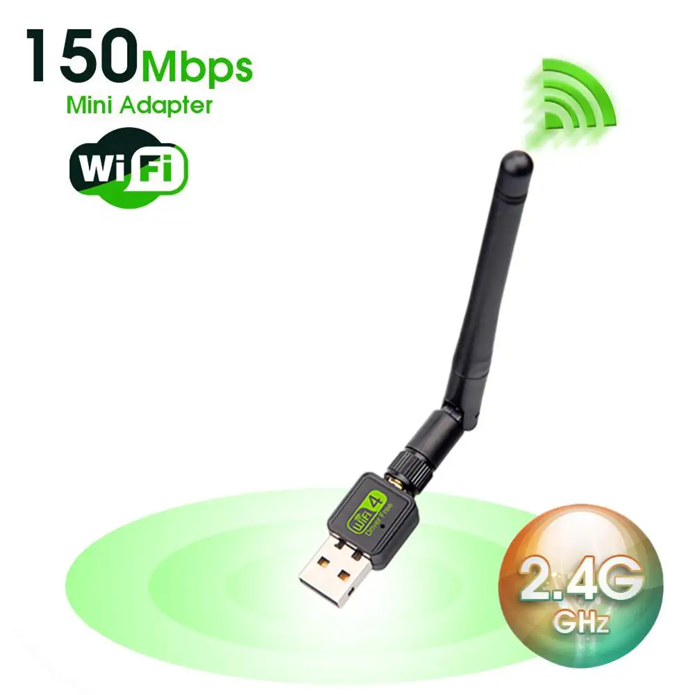 Мини Сетевая карта USB WiFi адаптер 150 Мбит/с 2 дБи двухдиапазонный Ethernet приемник 4G