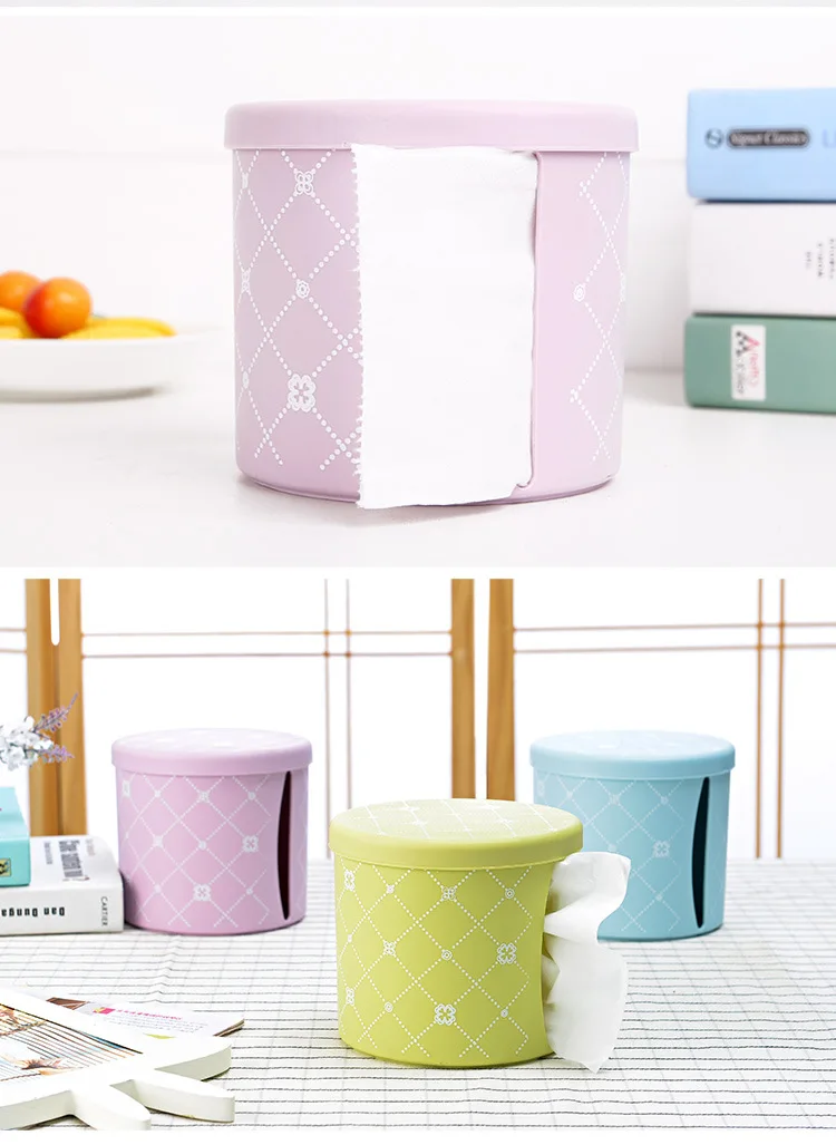 TAYHee Tissue Box Plastic Tissue Box Side Pull Tissue Box Chart Drum 5819