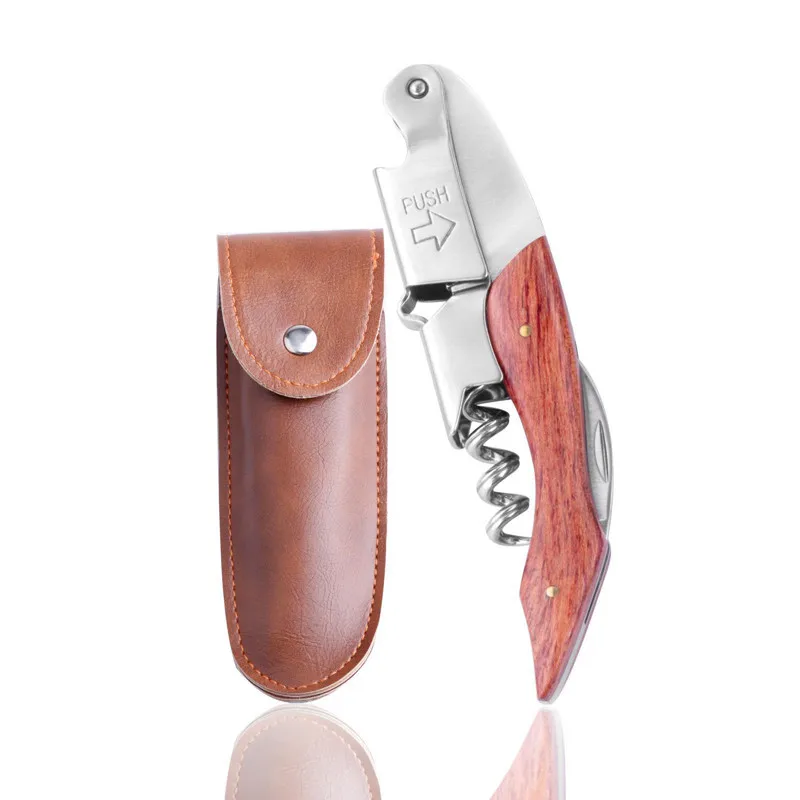 Профессиональный штопор с деревянной ручкой для вина пива многофункциональный