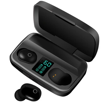 

True Wireless Stereo TWS Earbuds Bluetooth 5.0 Wireless Earphones Contact Control Bass Deep Headphones with 1800MAh Charging Cas