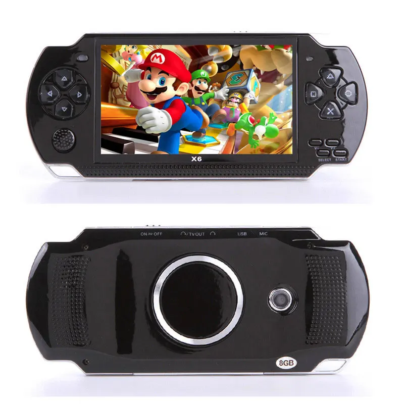 Tanie 10,000 gier 4.3 Cal monitor tft 8G gra wideo konsola do gier dla PSP gra retro Handheld wsparcie Mp4 odtwarzacz kamera wideo E book