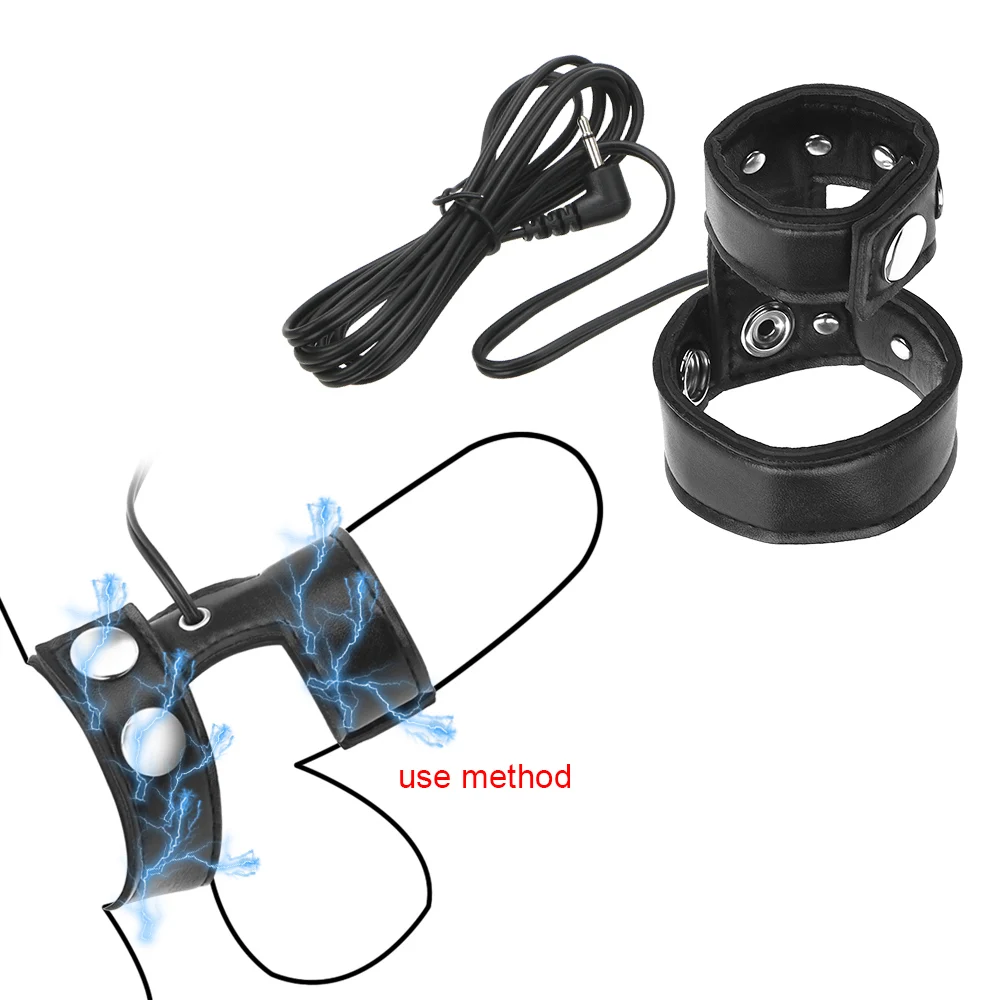BDSM Electric Shock Anal Plug Cock Cage Scrotum Sleeve Electro Stimulator Gloves Penis Plug Ring Nipple Clamps Sex Toy electro sex toys electric sex toys penis rings