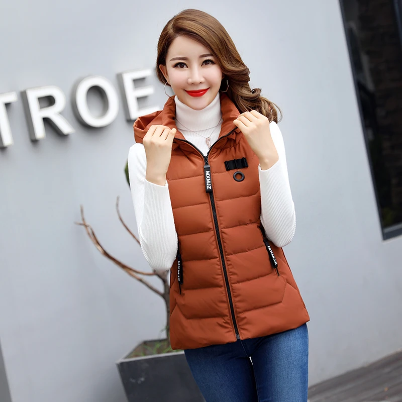 Beste Swredmi Vest Voor Winter Vrouwen Hooded Warm Vest Vrouwen Jas Jasje Mouwloze Dikke Korte Vest Sneeuw Wear