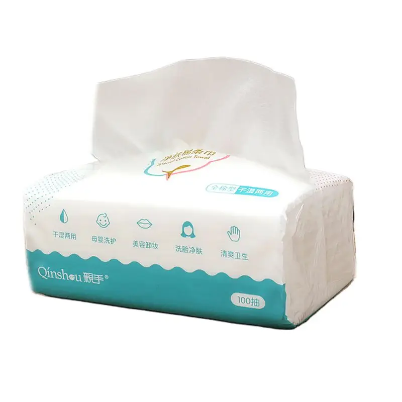 Extra Thick Dry Wipe Lint Free Cotton Tissues for Sensitive Skin Facial