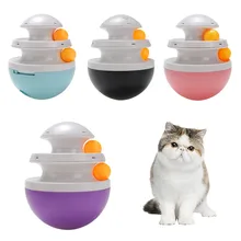 Транссер товары для домашних животных Двухуровневая игрушка для кошек башня треки диск для кошек игрушки для кошек мяч утечка еда мяч обучение котенок игрушки для кошек P30