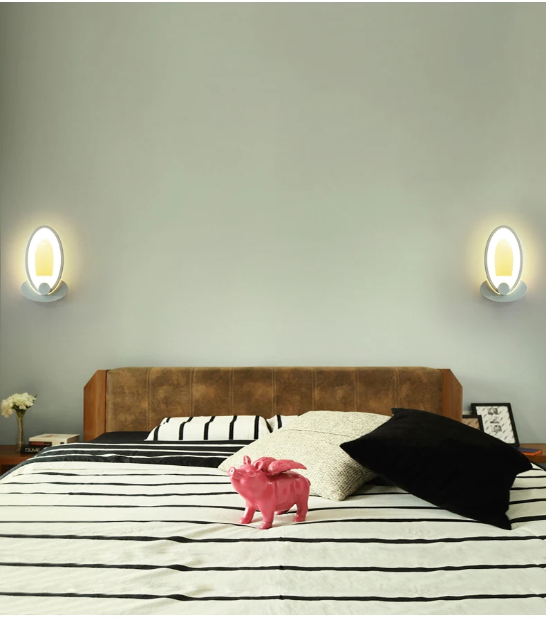 wall lamps for living room Modern Simplicity Led Wall Lamp Acrylic 220V Bedside Bedroom Living Room Corridor Stair Balcony Background Wall Decorative Light wall light with switch