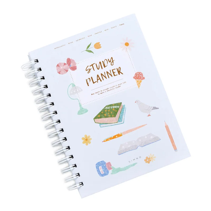 Записная книжка-планировщик A5 Kawaii Palnner Book Bullet Journal ежедневник годовой месяц неделя план мультфильм цветок журнал записная книжка