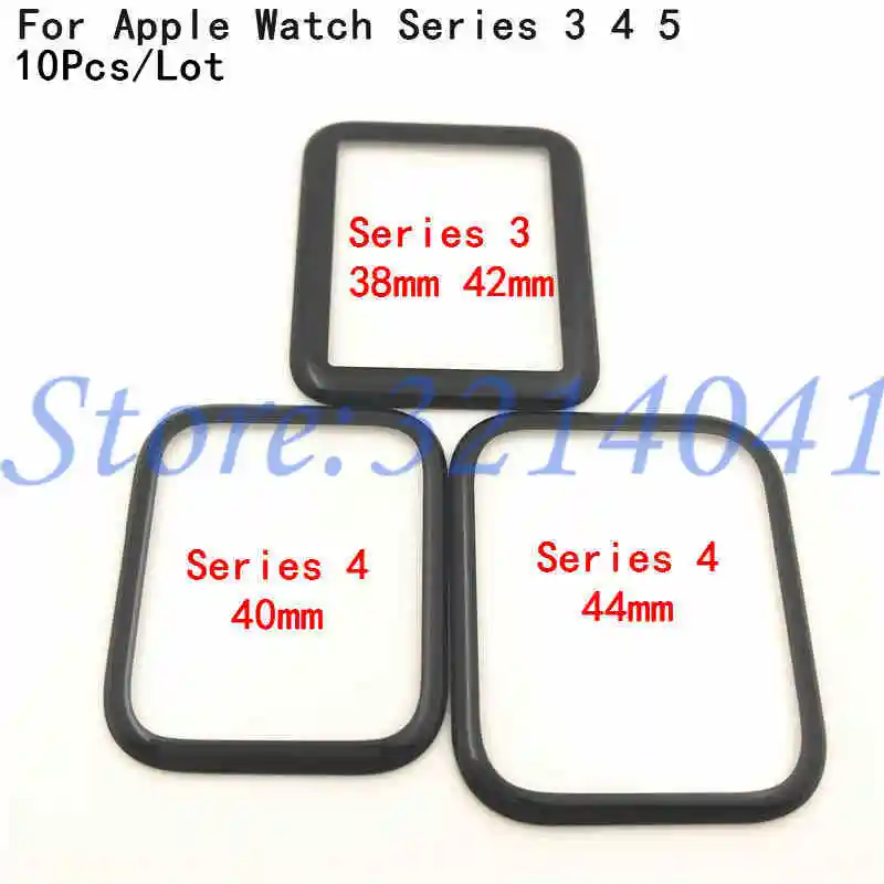 10 шт./лот Переднее стекло для Apple Watch Series 3 4 5 6 38 мм 42 40 44 ЖК сенсорный экран внешняя