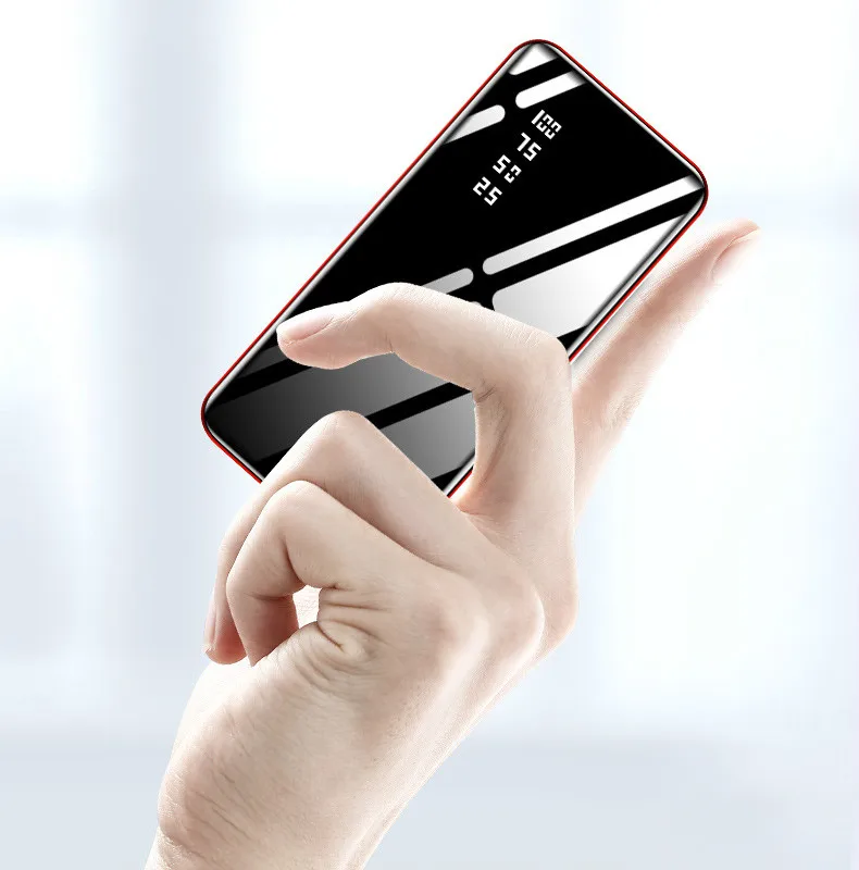 

30000mah Power Bank External Battery PoverBank 2 USB LED Powerbank Portable Mobile phone Charger for Xiaomi MI iphone 8 X Huawei