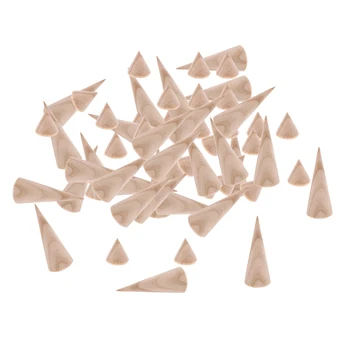 

60pcs 3cm/8cm Wooden Rack for Ring Organizer Display Showcase Storage Unpainted