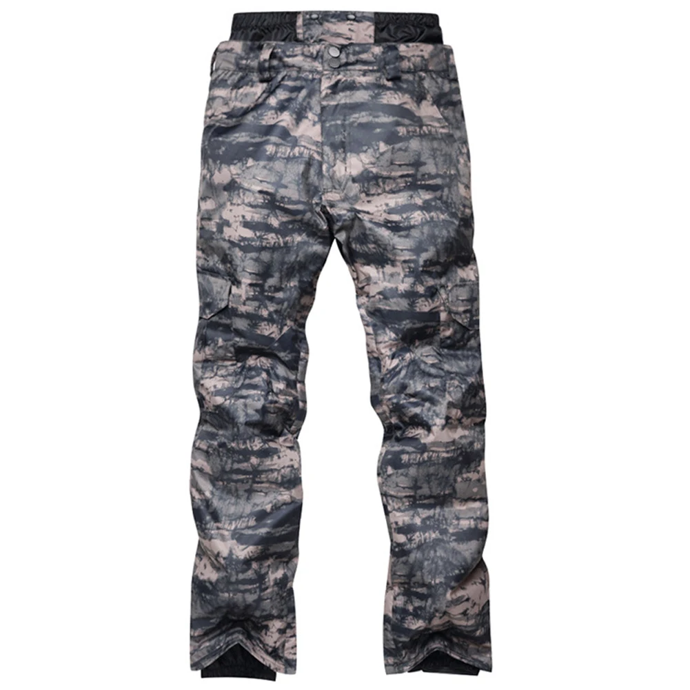 Dark Camouflage Утолщенные ветрозащитные водонепроницаемые рыболовные треккинговые зимние походные сноубордические мужские лыжные брюки для альпинизма дышащие Походные - Цвет: Dark Camouflage