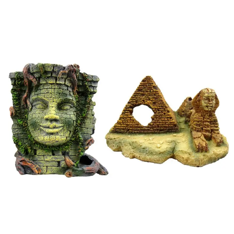 Древний Египет руины аквариум орнамент Аквариум Украшение Смола Декор набор