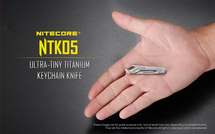 NITECORE NTK05 UltraTiny титановый брелок нож Мини Многофункциональный складной охотничий кемпинг Рыбалка Открытый