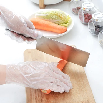 

300PCS/lot Disposable Gloves One-Off Plastic Gloves For Restaurant Kitchen BBQ Eco-Friendly Food Gloves Fruit Vegetable Gloves
