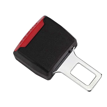 

1pc Creative Black Car Seat Belt Clip Extender Safety Seatbelt Lock Buckle Plug Thick Insert Socket