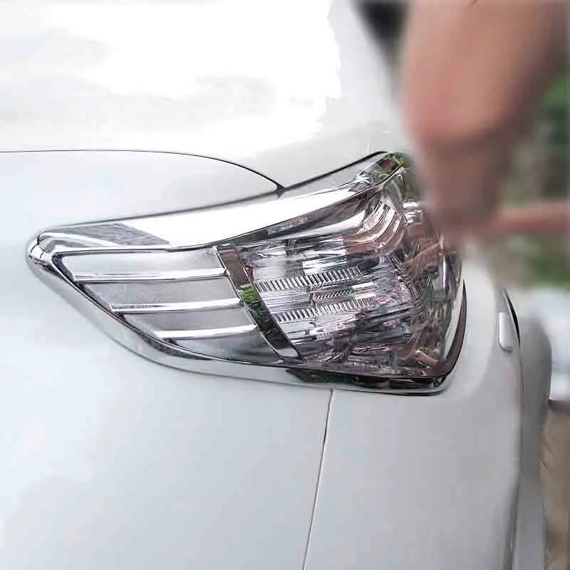Для Toyota Land Cruiser Prado FJ150 2010-2013 Хромированная фара из АБС передняя крышка лампы отделка автомобиля Стайлинг Аксессуары 2 шт