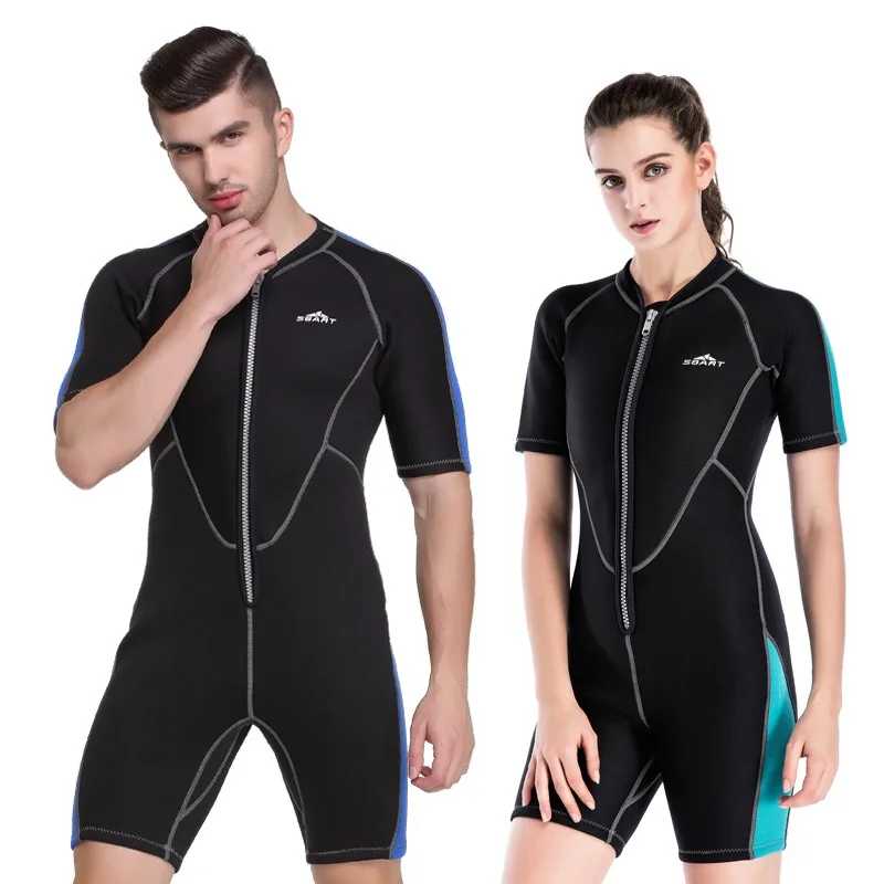 

SBART's 2mm Thickened Diving Suit Swimsuit One-Piece Warm Snorkeling Deep Diving Couple Surf Water Sports The Undersea World