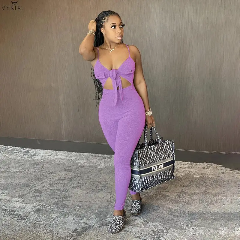 

Korean Summer Women Sleeveless Strap Jumpsuits Rompers Lace Up Button Fitness Sporty Sexy Night Clubwear Party One Piece Outfits