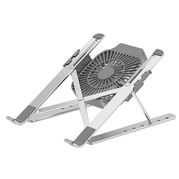 

Home Office With Cooling Fan Universal Laptop Stand Aluminum Alloy Tablet Desktop Heat Dissipation Portable Foldable Riser