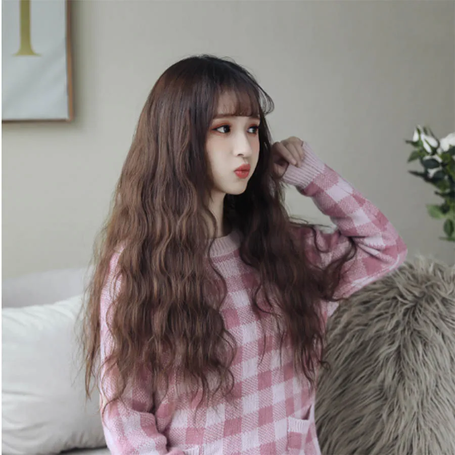 Gentle Sister Lolita Long Curly Hair Corn Silk Wig Student Girl