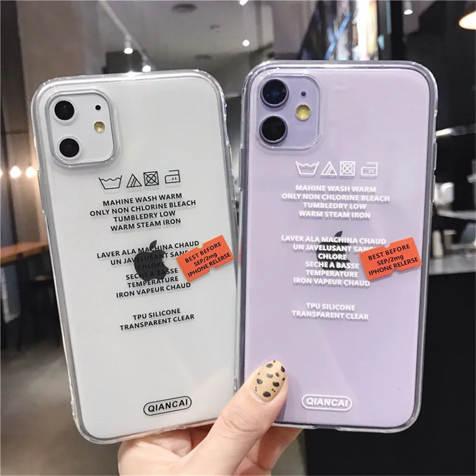 Lovebay Прозрачный чехол для телефона с надписями для iPhone 11 Pro Max X XS XR Xs Max мягкий прозрачный чехол из ТПУ для iPhone 6 6s 7 8 Plus