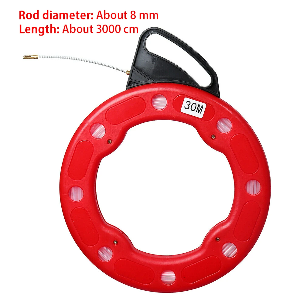 Canalização de Cabo Linha de Parede Eletricista Construção Primavera Cabeça Flexível Rodder Fio Extrator Peixe Fita Ferramenta 30m 5 fio extrator peixe fita ferramenta