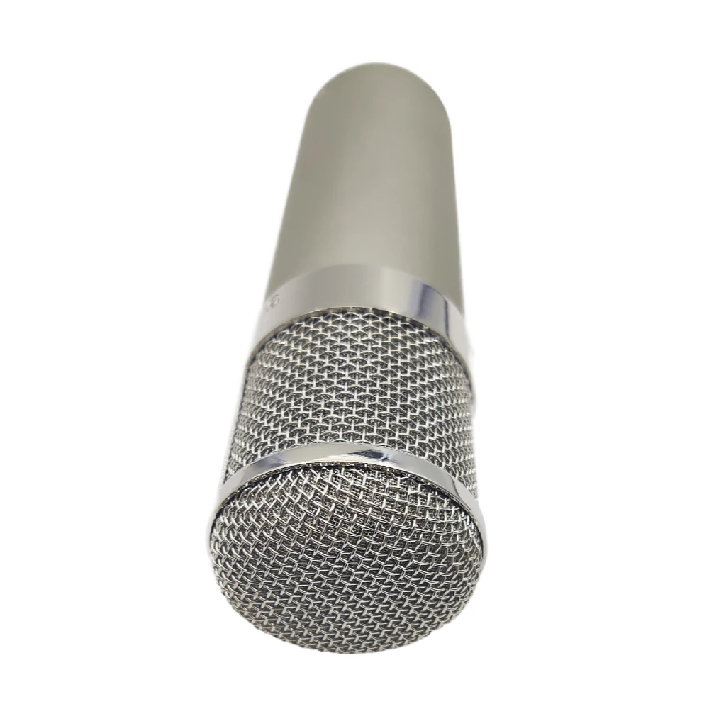 Microfone de Metal Grande Corpo Faça Você Mesmo U87 Condensador Mic Escudo Estéreo Microfone Cardióide Alta Qualidade Siiver Pesado 24cm Htt-u47 - Image 6
