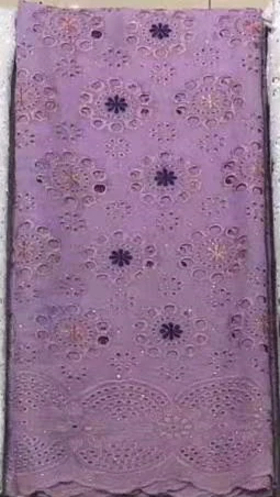 purple Новое поступление африканская кружевная ткань Белая французская нигерийская копия хлопчатобумажная кружевная ткань с бисером для свадебных платьев - Цвет: purple