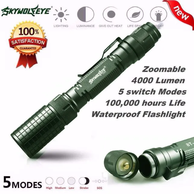 DC 27 Сияющий Быстрая яркий 4000лм Cree XM-L T6 Zoomable Focus светодиодный светильник фонарь 5 режимов светильник