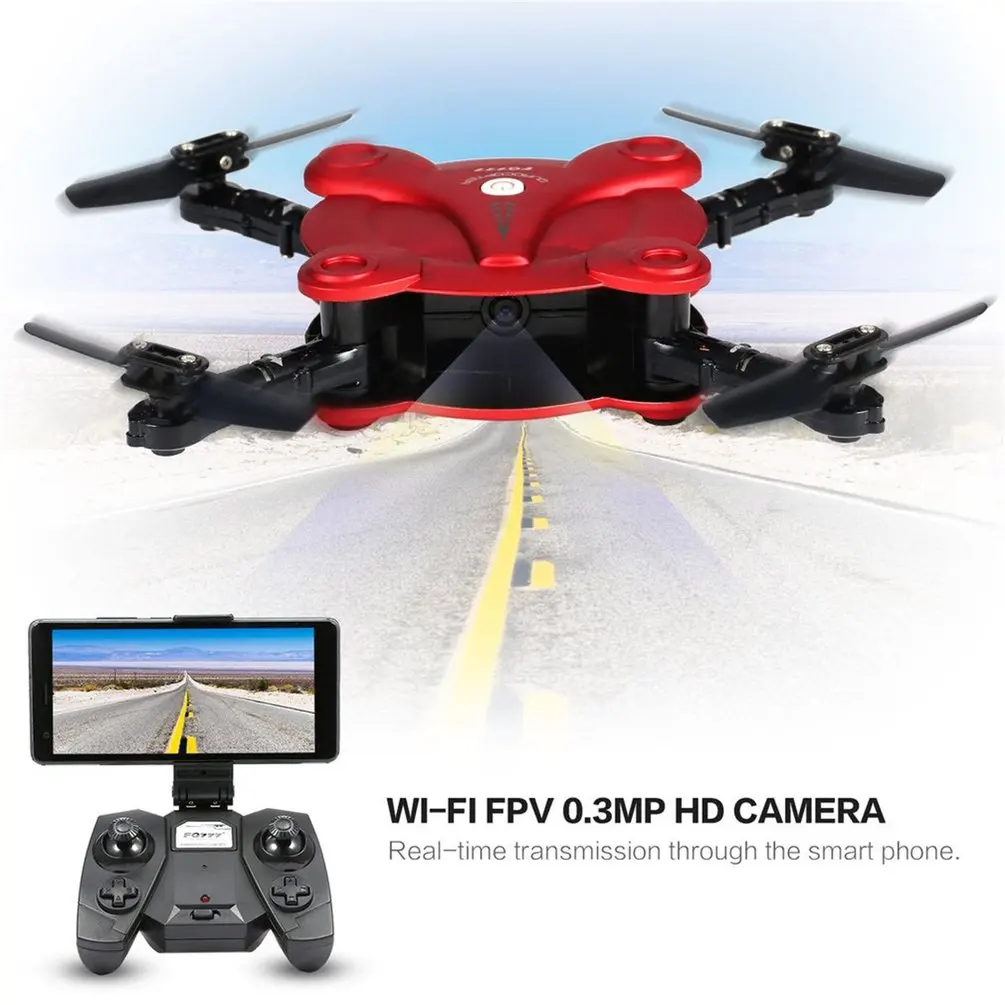 FQ777 FQ17W 2,4G 6 осевой гиростабилизированный мини скоростной Дрон Wi-Fi FPV(first person View складной RTF Квадрокоптер с дистанционным управлением с 0.3MP Камера удержания высоты «Безголовый» режим Drone