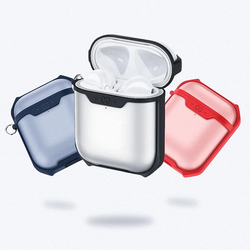 Xundd чехол для наушников для Apple AirPods 1/2 пластиковый матовый чехол+ ТПУ Рамка беспроводные Bluetooth наушники AirPods чехол Аксессуары
