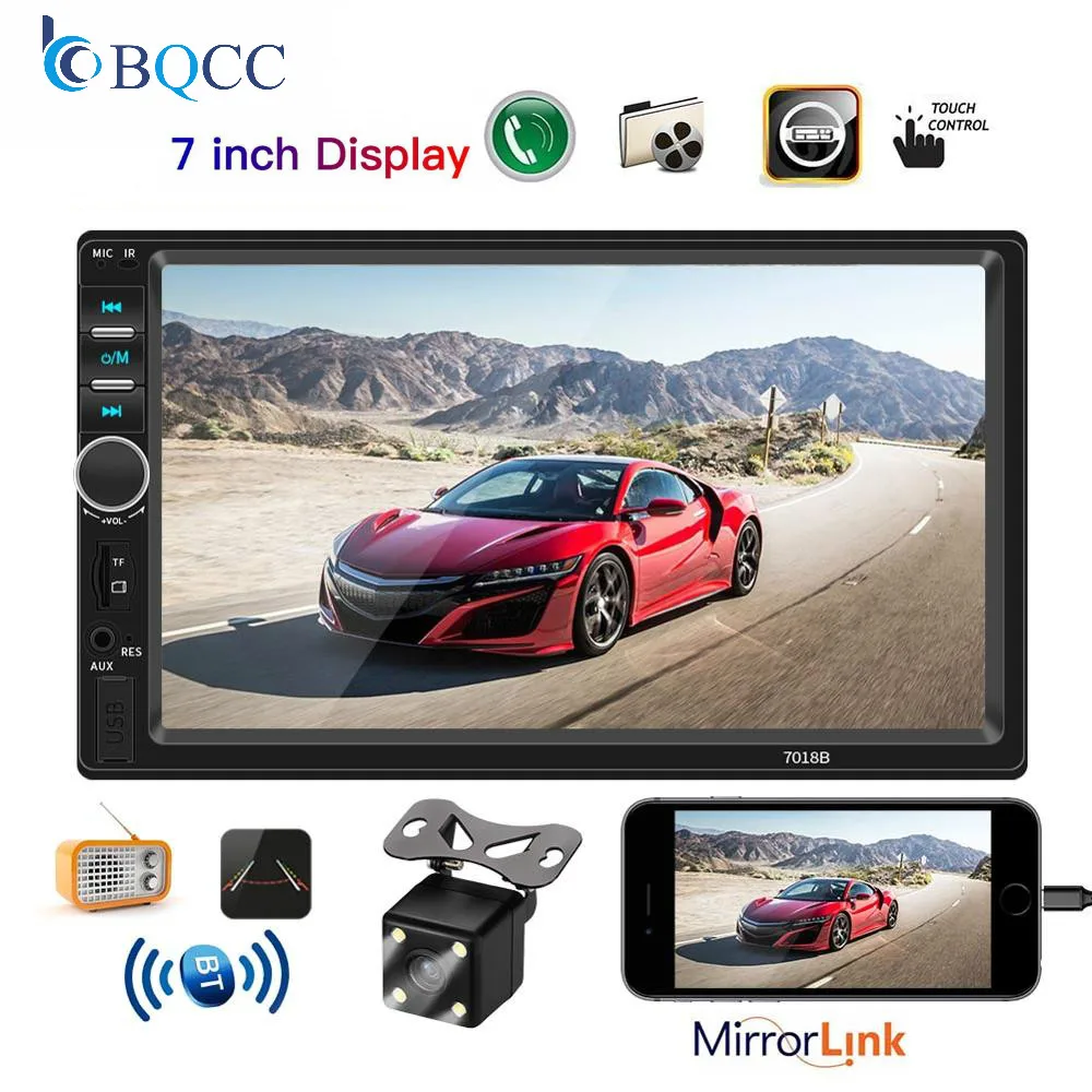 " HD Авторадио мультимедийный плеер MP5 2DIN Авто экран сенсорный аудио Bluetooth Камера USB TF FM