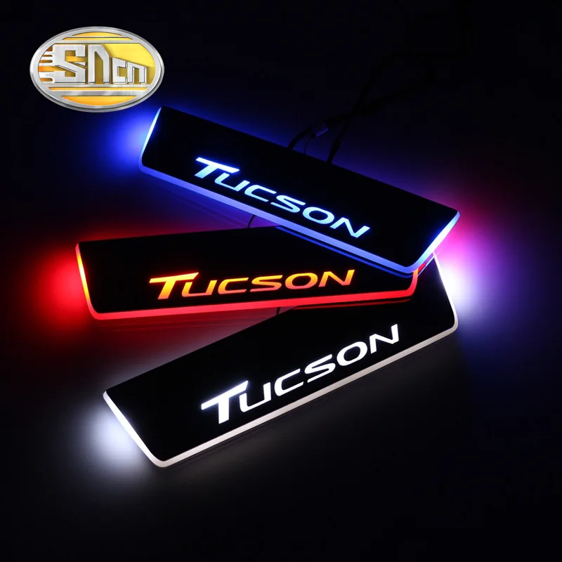 SNCN Автомобильный светодиодный дверной порог для Hyundai Tucson 2015 2019 2020 ультратонкий