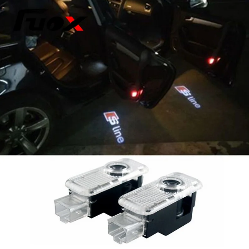 2 шт. автомобильные светодиодсветодиодный лампы для дверей Audi a3 a4 a5 a6 s4 s5 s6 s7 q3 q5 q7 c5