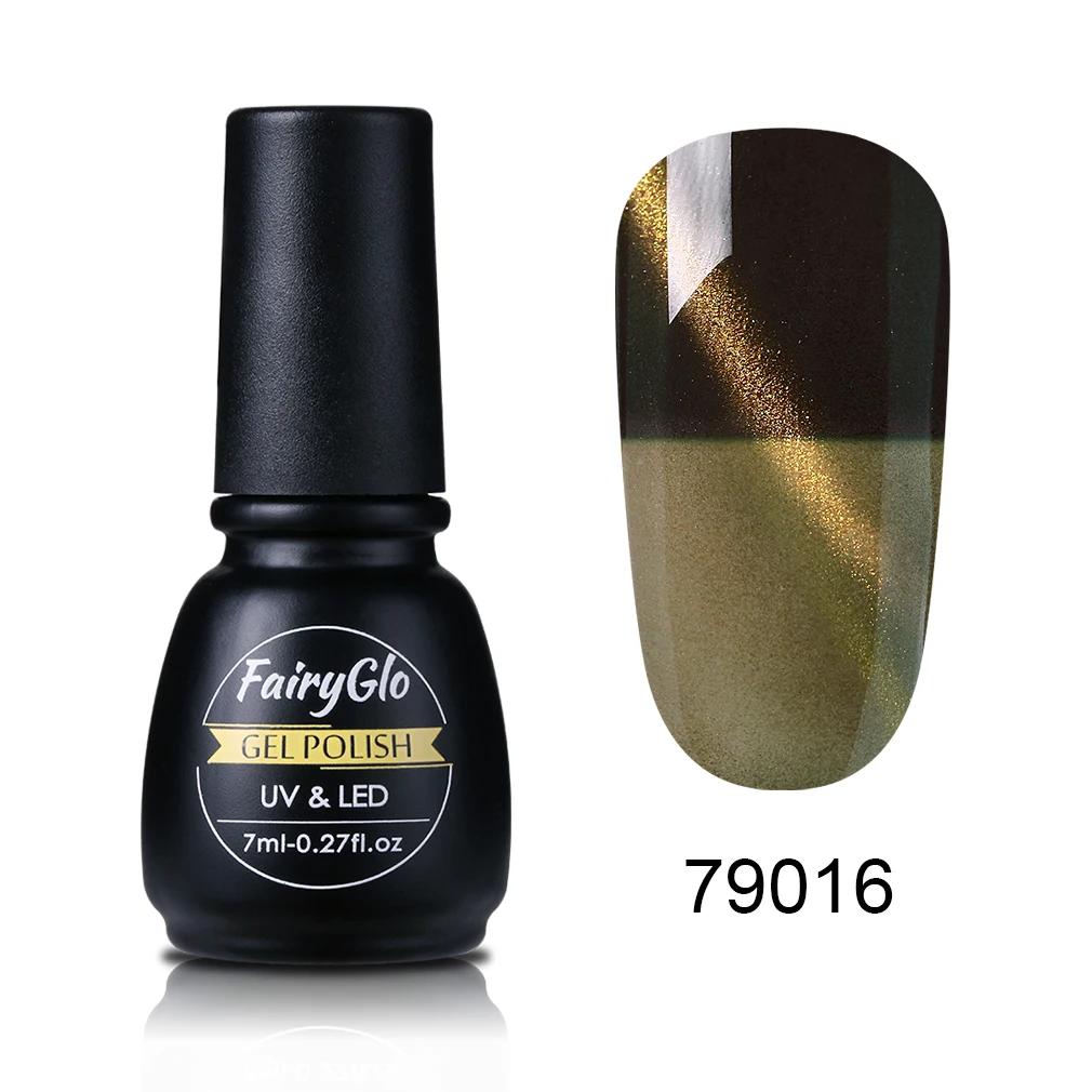 79016 FairyGlo 7 мл 3D Гель-лак «кошачий глаз» меняющий Цвет температуры Магнитный Гель-лак для ногтей маникюрный лак для ногтей Гель-лак - Цвет: 79016