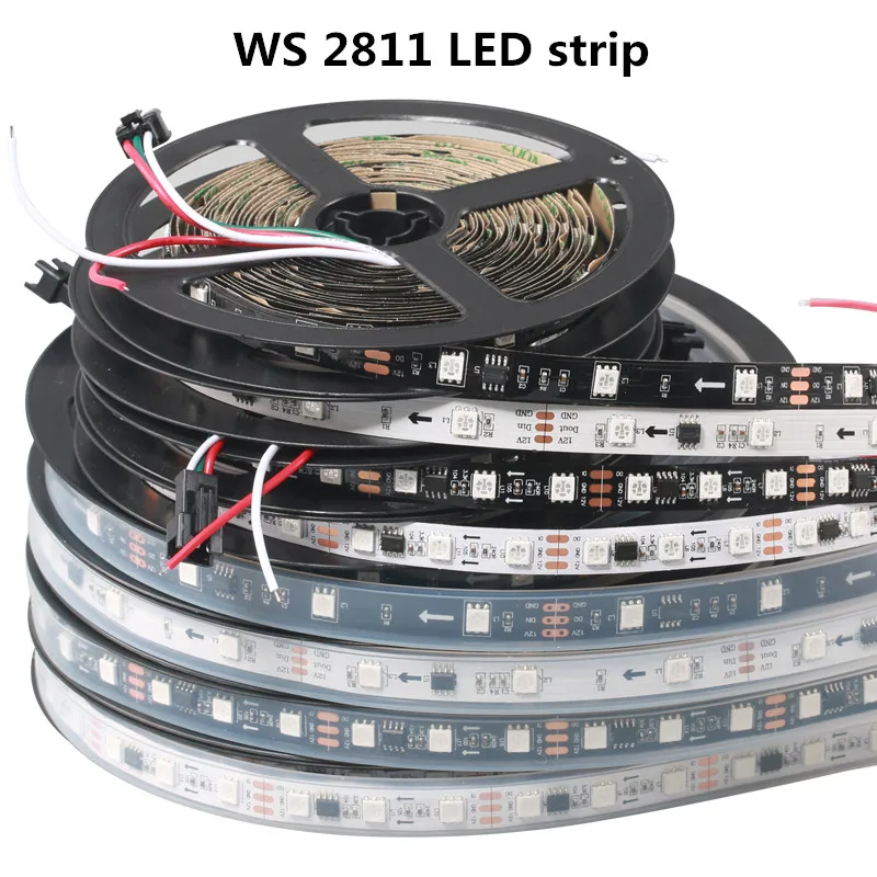  LED Strip light WS2811 RGB Addressable 30/48/60led Pixels External 1 Ic Control 3 Leds Normal/Brigh - 4000431070906