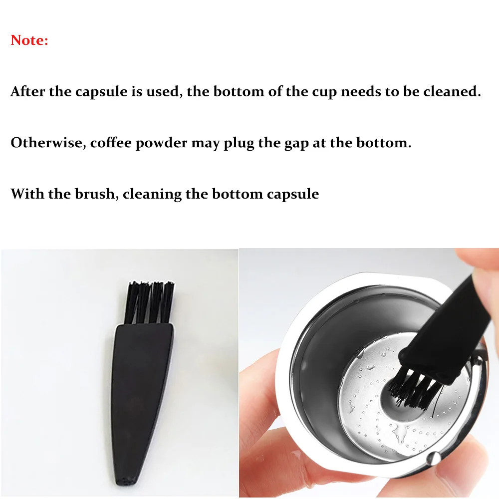 Capsule Café Réutilisable Inox – Pour Machines K-fee / Tchibo Cafissimo – Avec Cuillère Et Brosse – Rechargeable Moulu