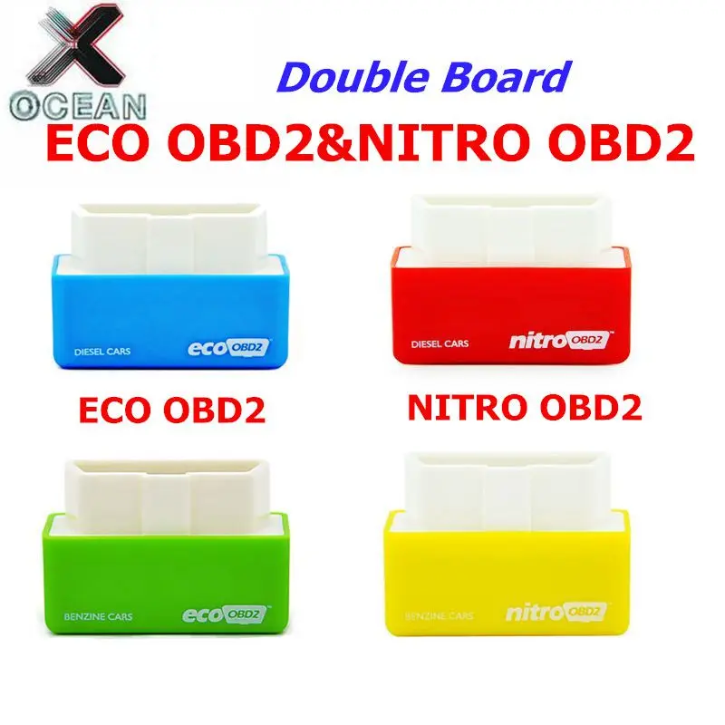 Nitro Obd2 Giallo Ed Eco Obd2 Verde Per Auto Benzine Nitro Obd2 Rosso Ed Eco Obd2 Blu Per Auto Diesel Doppia Scheda Pcb Fino A 15% Carburante