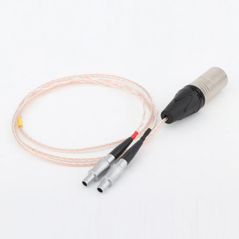1PCS Compatible Audio Upgrade Cable Replacement for HD800 HD800S Headphone 4 Pin XLR Male Plug Replacement Upgrade Cable