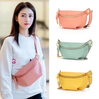 

Genuine Leather Chest bag Fashion purse Fanny pack for women Waist bag High quality Chain shoulder bag Multi-function Fanny pack