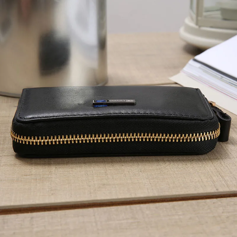 Смарт GPS запись из натуральной кожи держатель для ключей кошелек чехол сумка