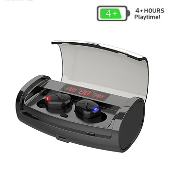 

New M18 Wireless Bluetooth 5.0 Earphone Stereo Sport Headphone HIFI Earbuds Headset with 2600mAh Power Bank for Smartphone